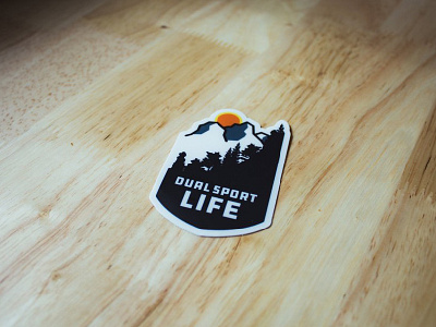 Dual Sport Life sticker atl atlanta branding design identity illustrator logo mark mountains outdoors sticker stickermule