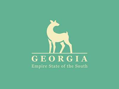 Georgia Deer animal atl atlanta branding deer design identity illustrator logo mark state