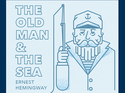 Old Man Sea atl atlanta book branding captain cover design identity illustrator logo old man sea
