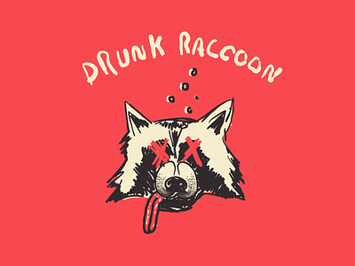 Drunk Raccoon atl atlanta branding design identity illustration illustrator logo mark raccoon sketch