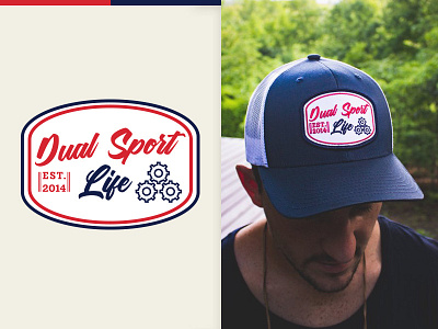 Garage Hat atlanta branding design dual sport hat identity illustrator logo mark motorcycle mountains outdoors