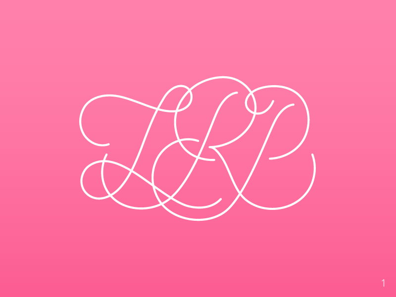 LPR Monogram lettering monogram monoline wip