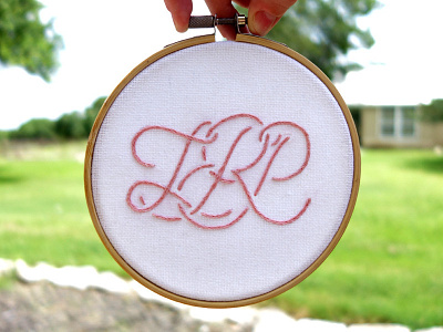 LPR 3 embroidery lettering monogram monoline stitch