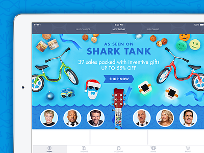 Shark Tank Treatment holiday homepage shark