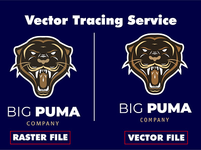 Big Puma Company Logo Vector tracing/redraw logo