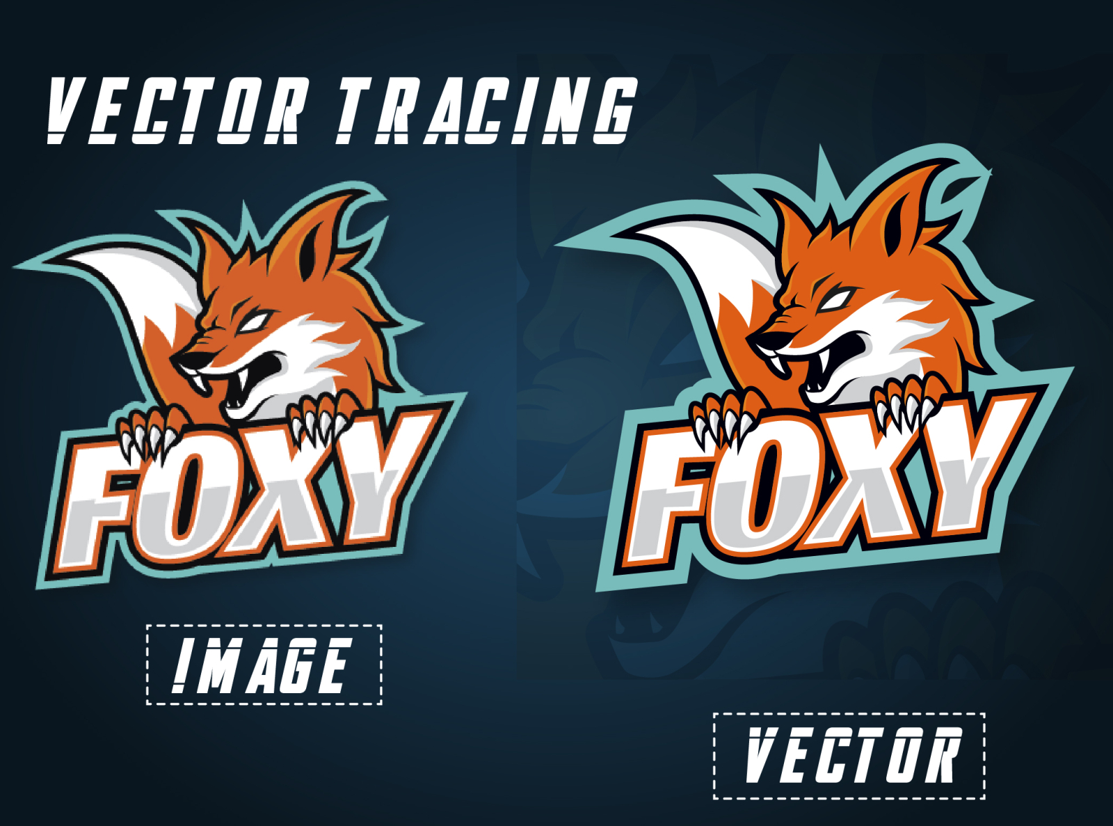 Foxy Logo Vector Tracingredraw Logo By Qualityvector On Dribbble