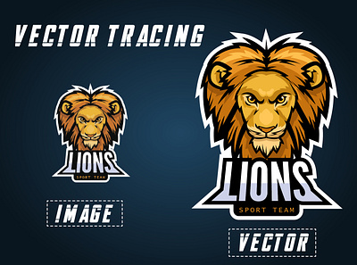 Lion Logo Redraw/ Vector Tracing adobe illustrator adobe photoshop branding illustration logodesign ux vector vector illustration vectorart vectors