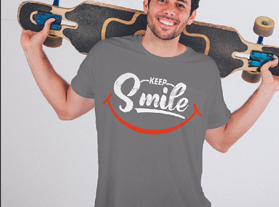 Keep Smile T Shirt Design 01 adobe illustrator branding design illustration logo shirt tshirt tshirt art tshirt design tshirtdesign tshirts typography vector illustration