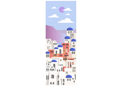 Summer vibes design digital illustration greece illustration illustrator minimal santorini ui vector website