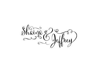 Shaina & Jeffrey lettering wedding romantic