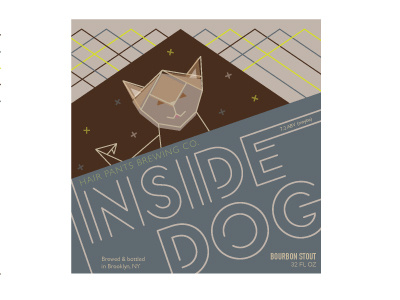 Inside Dog Beer Label beer beer label bourbon stout dog fox inside dog shiba inu