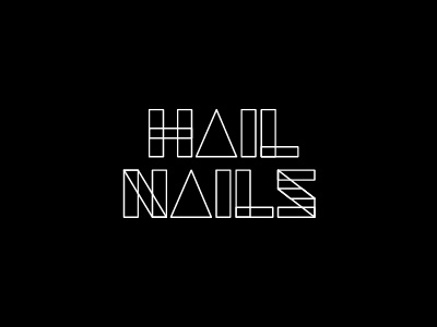 Hail Nails lettering logo nail art nails