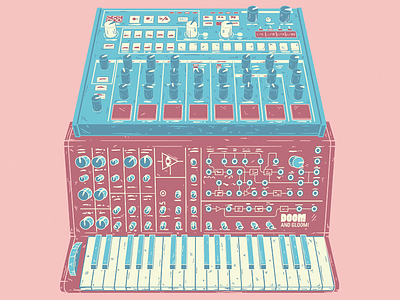 Synthesize 2 design drumbrute electronic electronic music illustration illustrator ms 20 music synth synthesizer wacom