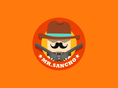 Mr. Sancho badge 2d badge graphic icon