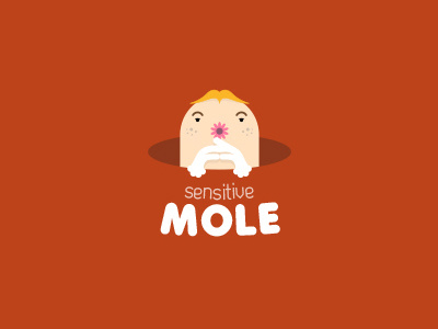 Mole 2d character graphic mole