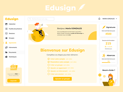 Rework Edusign education saas ui web