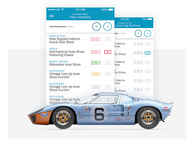 Auto Auction App app auction auto car ios mobile ui ux