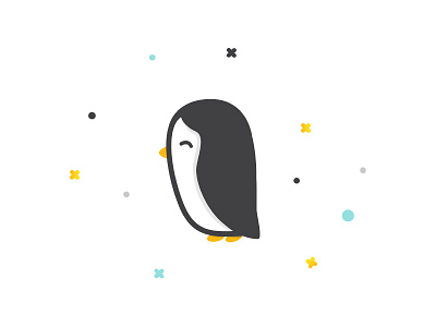 Cute Penguin cute decoration drawing flat happy illustration penguin pingouin star