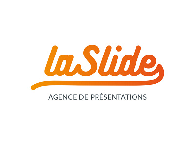 La Slide Logo brand cool dégradé gradient keynote logo modern montreal orangem logotype powerpoints presentations