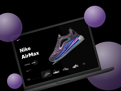 Nike Airmax Product Landing Page airmax design landingpageui nike ui ui design uiux web web design