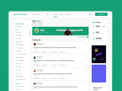 Nairaland Redesign Concept by Adeeko Emmanuel on Dribbble
