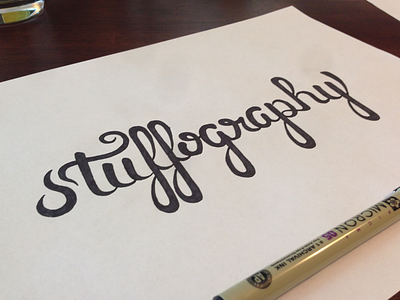 Stuffography - Hand Lettering Attempt caligraphy hand lettering logo typography