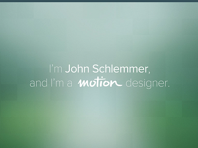 Schlem.me – Portfolio Redesign mobile motion portfolio web