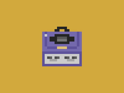 Animated 16px GameCube 8 bit animation gif icon nintendo