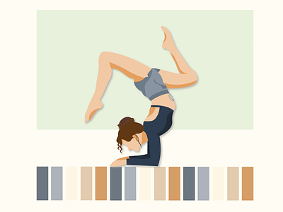 Yoga girl branding design graphic design illustration vector vector illustration yoga