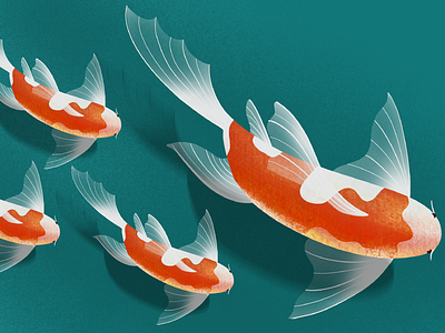Fish family illustration