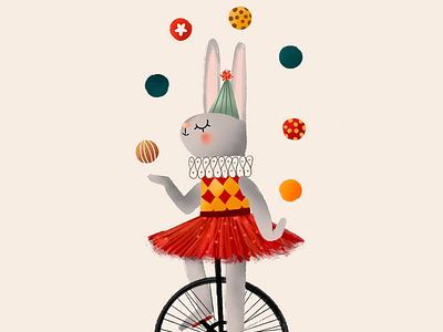 Circus illustration circus rabbit