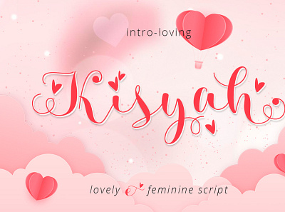 Kisyah Loved calligraphy feminine handwritten logodesign love lovely script scriptfont typography