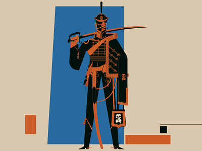 Black Hussar graphic design history illustration плоский