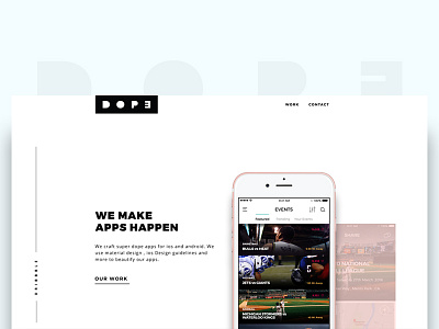 Dope website design android clean design dope ios minimal web webdesign website