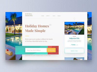 Minimal Housing clean homepage interface invite landing minimal typography ui ux web webdesign website