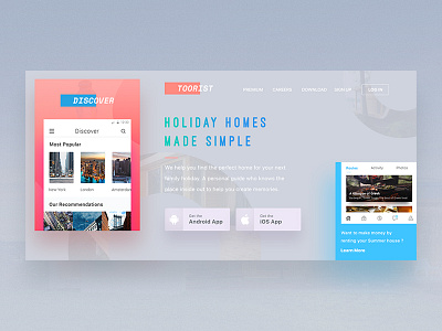 Holiday Homes Website Design clean homepage interface invite landing minimal typography ui ux web webdesign website