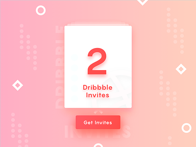Two Dribbble Invites clean design dribbble interface invite invites minimal ui ux