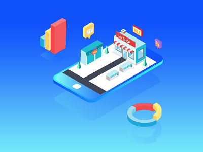 Ecommerce Shop Analytics Illustration