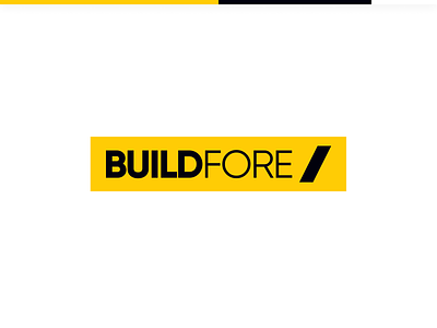 BuildFore logo brand branding builder building clean construction design identity industry logo monogram yellow