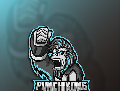 Punching Kong Sport logo brand identity design esport esportlogo game gaminglogo illustration logo streamer streamerlogo