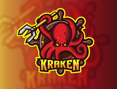 Kraken Sport Logo brand identity esport esportlogo game gaming gaminglogo illustration logo streamer streamerlogo