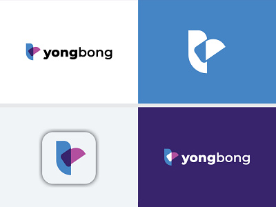 Young bong Modern Logo and Branding abstract branding brandmark design geometric illustration letter b lettter y logodesign modern logo monogram