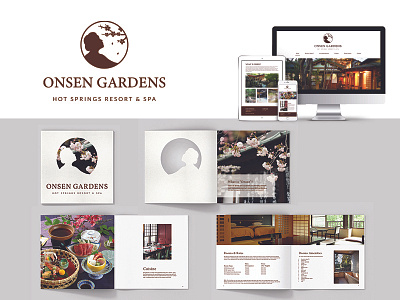 Onsen Gardens (Logo, Website & Brochure) branding concept branding design branding identity brochure design graphic design hotel branding layout design logo concept logo design