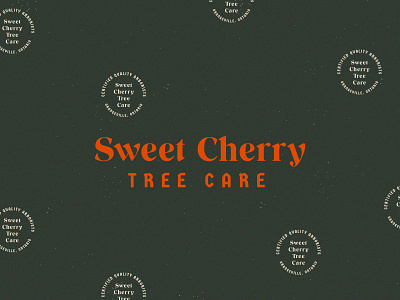 Sweet Cherry arborist arborist logo brand brand identity brand logo branding design forest logo graphic design illustration landscaping branding landscaping logo logo logo design tree care tree care logo tree logo trees typography vector