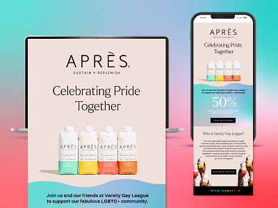 Apres Pride newsletter brand identity branding design graphic design newsletter pride typography