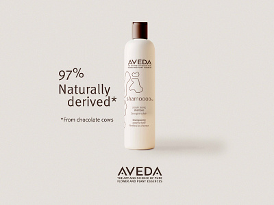 Aveda x Chocolate Cows design graphic design mock up package design packaging product product design shampoo shampoo packaging