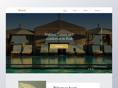 Accent Hotel Landing Page design graphics hotel hotel website ladning landing page ui user interface ux web
