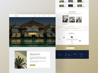 Accent Hotel Landing Page design desktop hotel landing page landing landing page landing page design ui user interface ux web design website