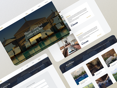 Accent | Hotel website design figma hotel hotel website minimal ui user interface ux web
