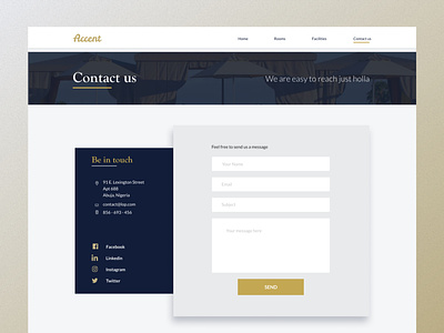 Accent | Contact us Page contact us design ui user interface ux web